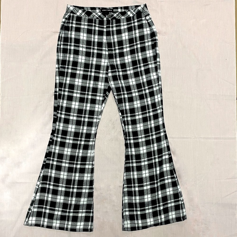 Almost Famous Plaid Flare Pants